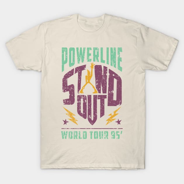 Powerline - Stand Out - World Tour 95' - Vintage T-Shirt by Batg1rl